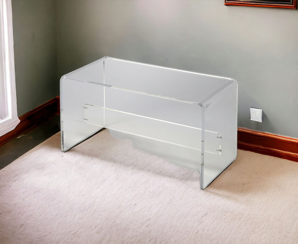 Homeroots Modern Chic Acrylic Bench  Acrylic 389178