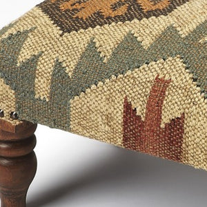 Homeroots 20" Brown Linen Cocktail Ottoman   389192