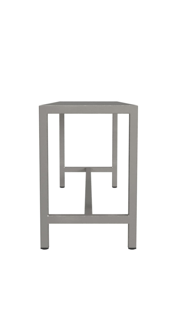 HomeRoots 44" Silver Iron Bench - Stylish Modern Seating for Entryway, Hallway & Laundry Room - Durable & Elegant 389193