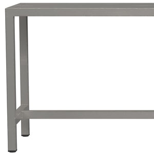 HomeRoots 44" Silver Iron Bench - Stylish Modern Seating for Entryway, Hallway & Laundry Room - Durable & Elegant 389193