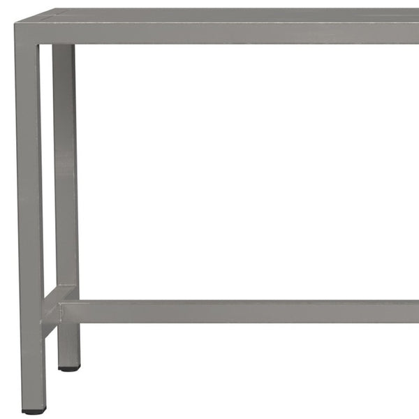 HomeRoots 44" Silver Iron Bench - Stylish Modern Seating for Entryway, Hallway & Laundry Room - Durable & Elegant 389193