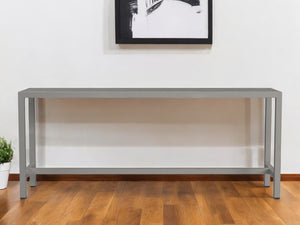 HomeRoots 44" Silver Iron Bench - Stylish Modern Seating for Entryway, Hallway & Laundry Room - Durable & Elegant 389193