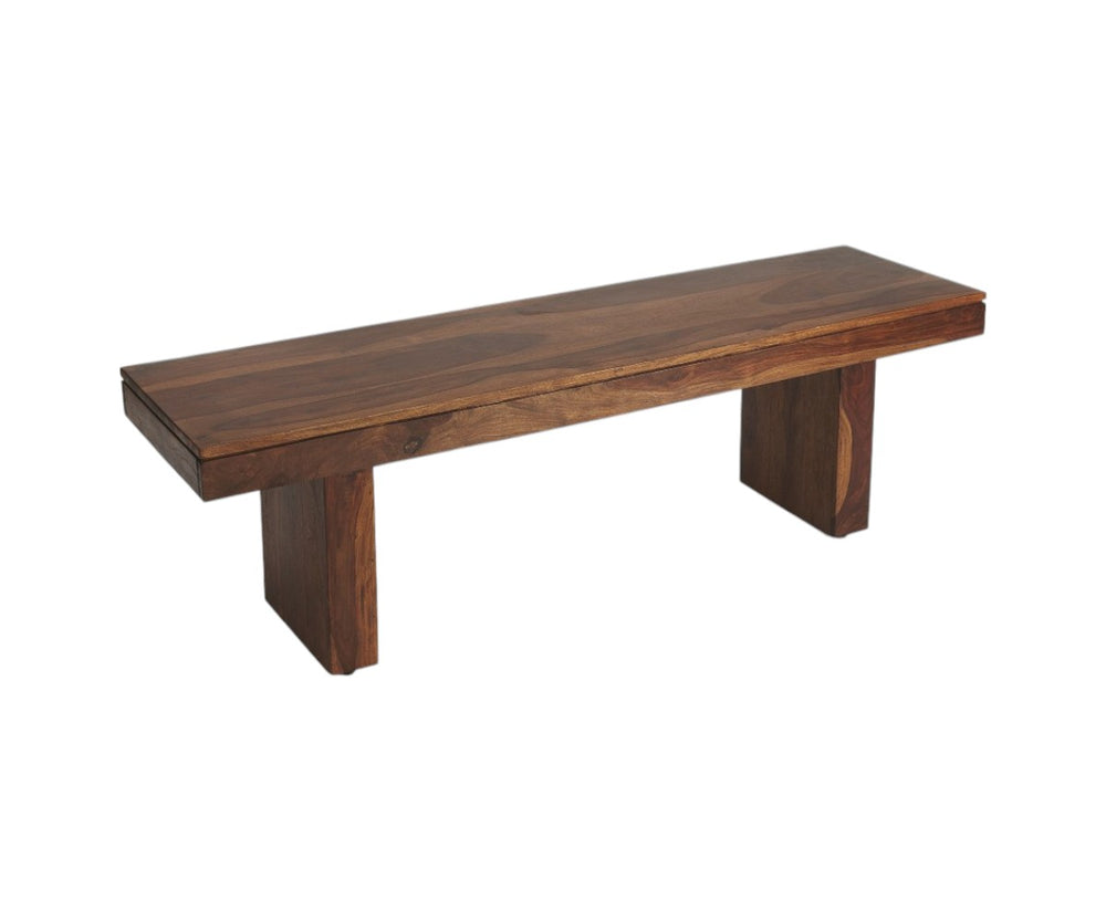 Homeroots Modern Chunky Solid Wood Bench  Solid Wood 389202