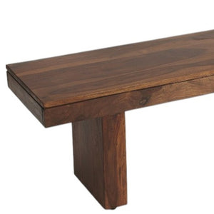 Homeroots Modern Chunky Solid Wood Bench  Solid Wood 389202