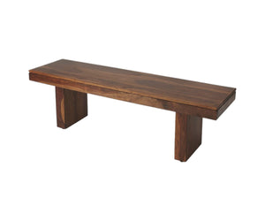 Homeroots Modern Chunky Solid Wood Bench  Solid Wood 389202
