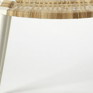 Homeroots 26" White Ottoman   389205