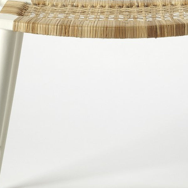 Homeroots 26" White Ottoman   389205