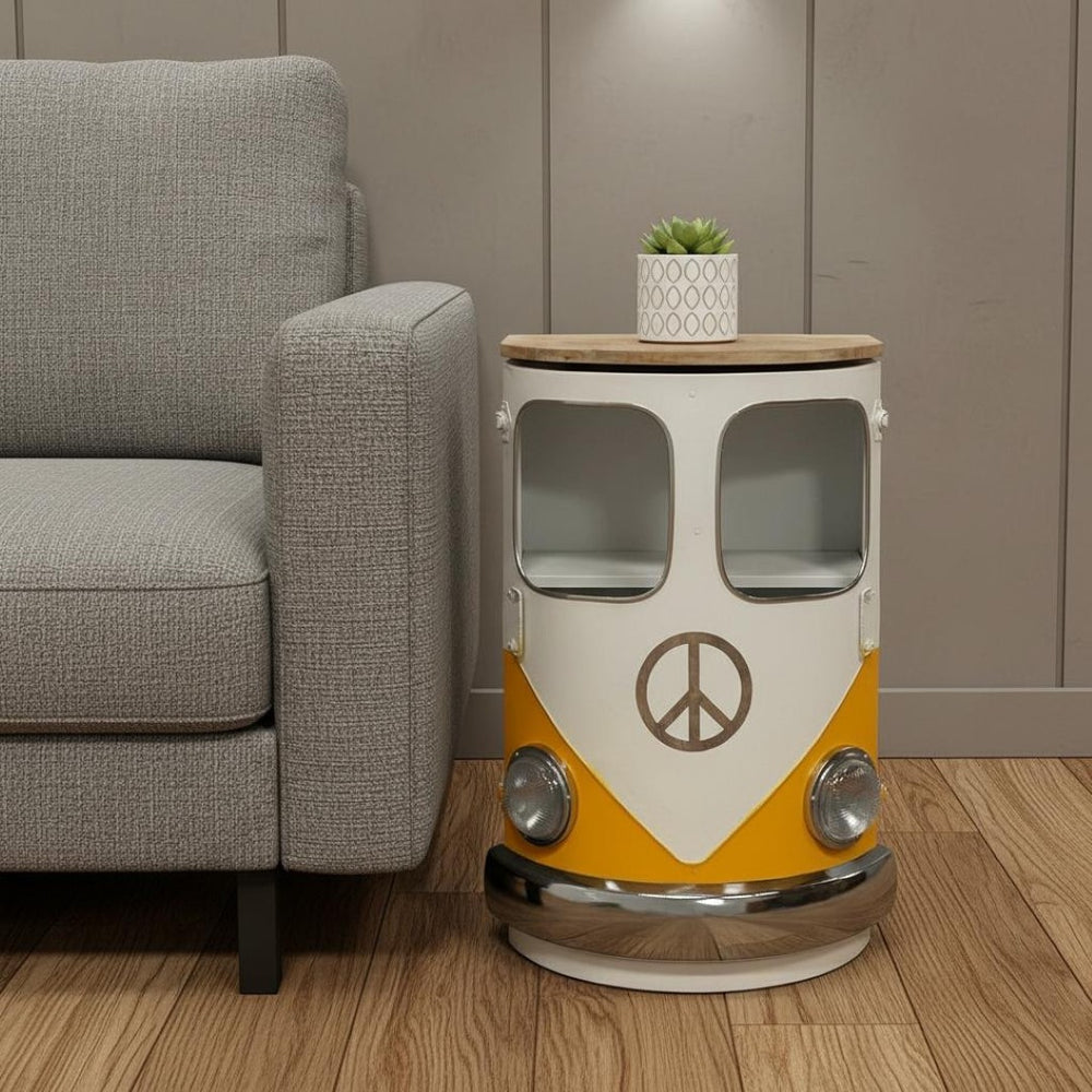 HomeRoots 31" Contemporary White and Wood Brown Solid End Table with Open Shelves for Stylish Storage Solutions 389226