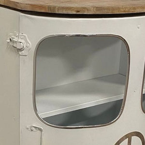 Homeroots 31" White And Wood Brown Solid Wood End Table With Two Shelves   389226