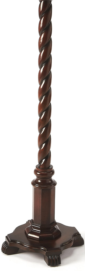 Homeroots 69" Brown Cherry Free Standing Four Hook Coat Rack  Wood 389236