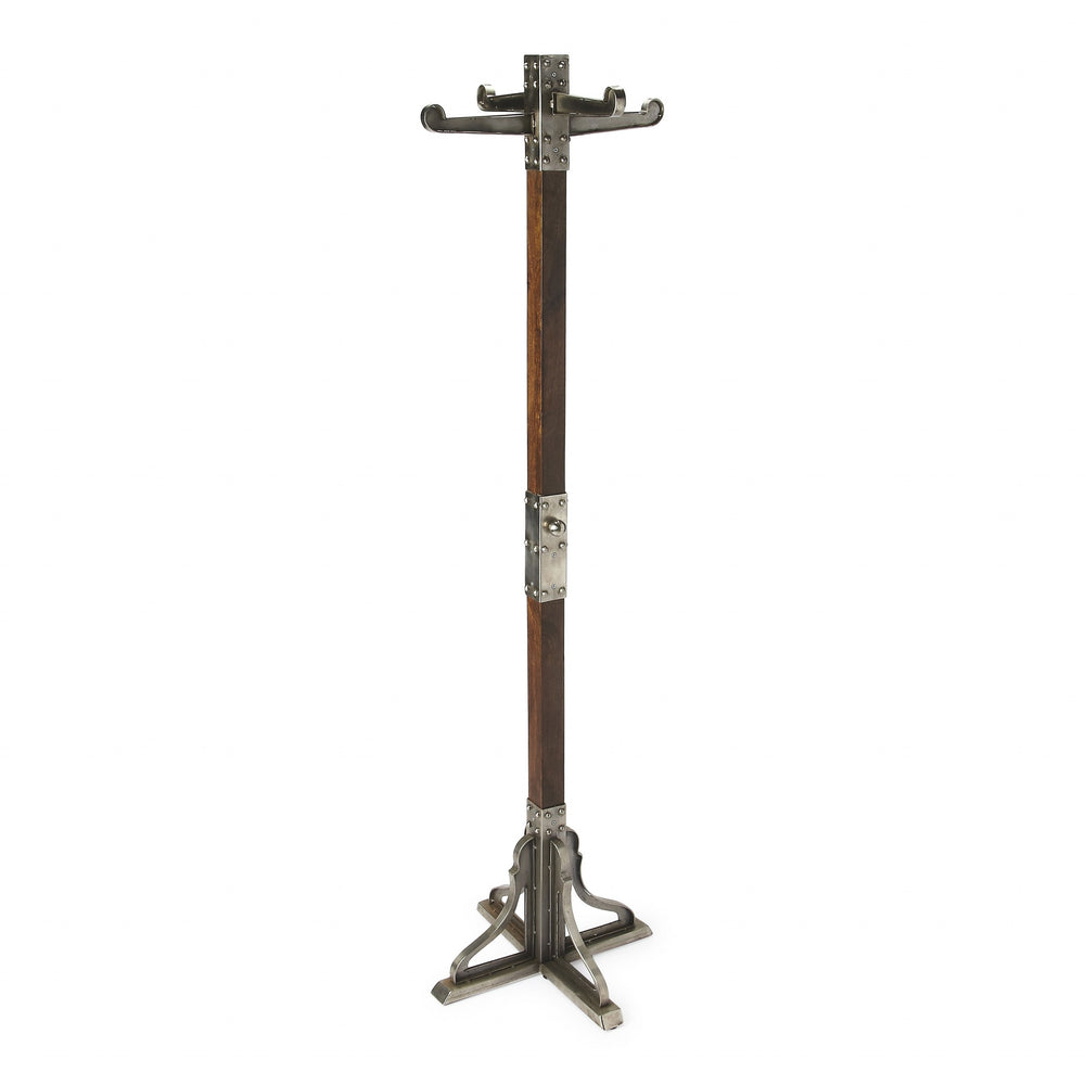 Homeroots Industrial Chic Vintage Style Coat Rack  Iron 389240
