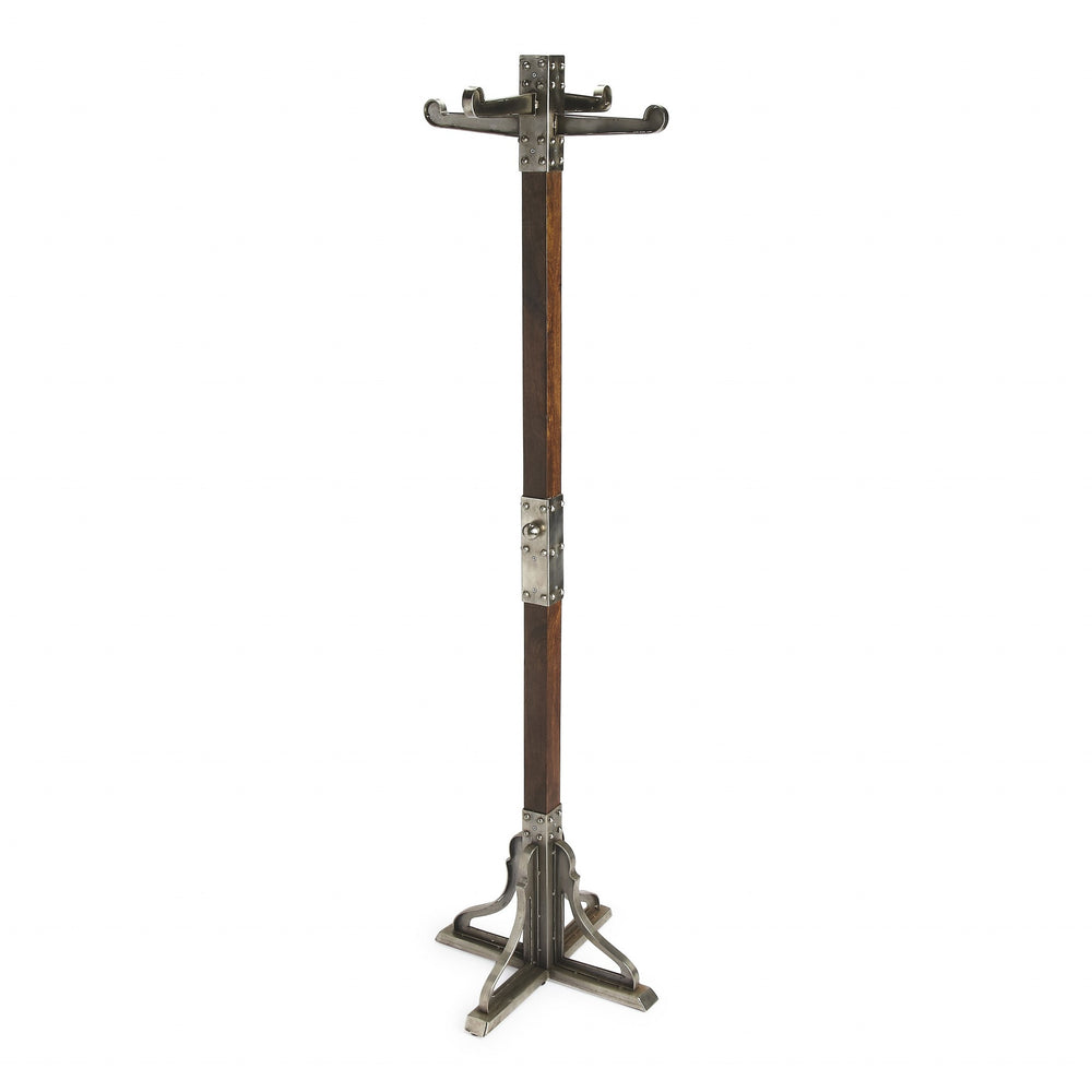 Homeroots Industrial Chic Vintage Style Coat Rack  Iron 389240