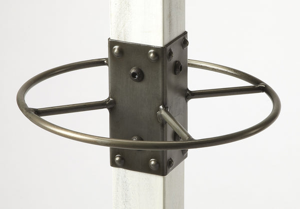 Homeroots Logan Square White Wood Coat Rack Tree  Iron 389252