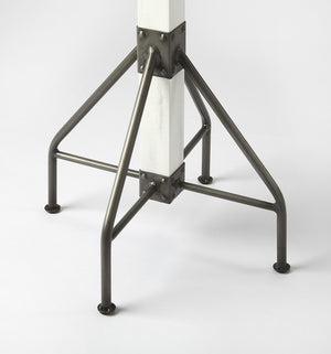 Homeroots Logan Square White Wood Coat Rack Tree  Iron 389252