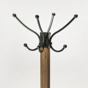 Homeroots Logan Square Rustic Brown Coat Rack Tree  Iron 389253