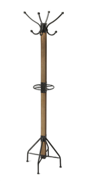 Homeroots Logan Square Rustic Brown Coat Rack Tree  Iron 389253