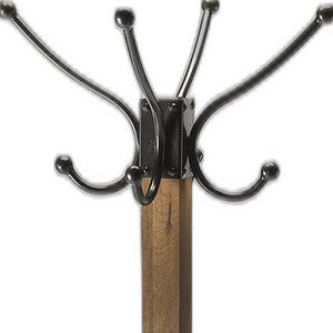 Homeroots Logan Square Rustic Brown Coat Rack Tree  Iron 389253