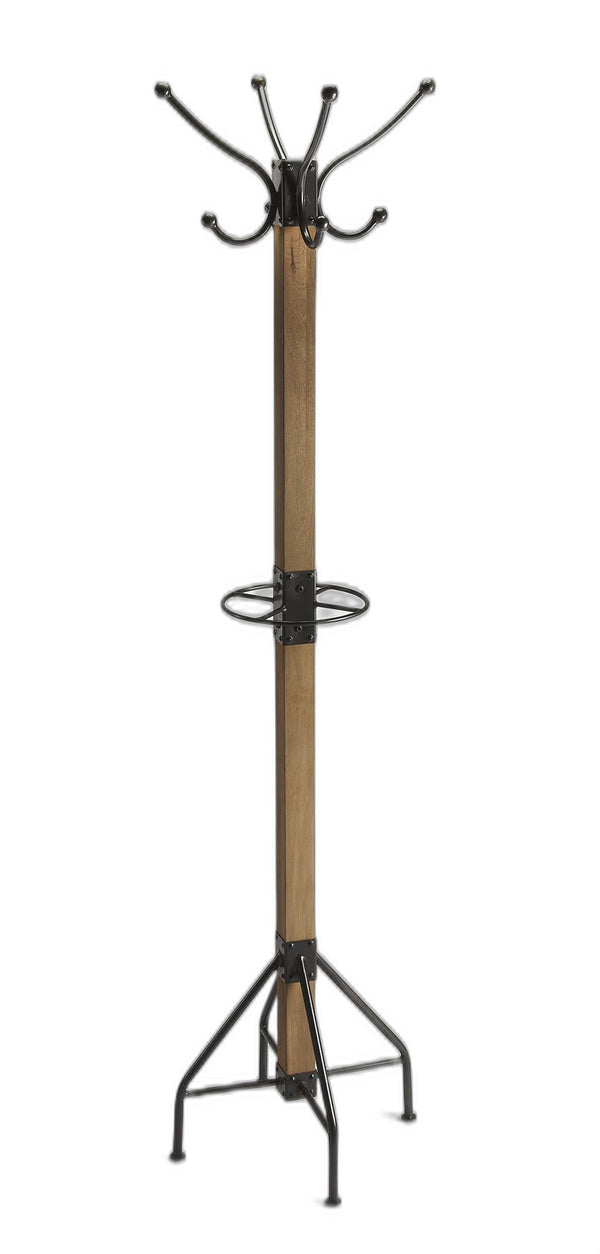 Homeroots Logan Square Rustic Brown Coat Rack Tree  Iron 389253