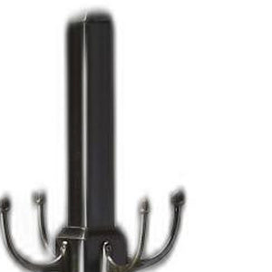 Homeroots Black Solid Hardwood Coat Tree Rack  Wood 389255