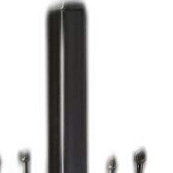 Homeroots Black Solid Hardwood Coat Tree Rack  Wood 389255