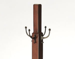 Homeroots Webster Antique Cherry Coat Rack Tree  Wood 389260