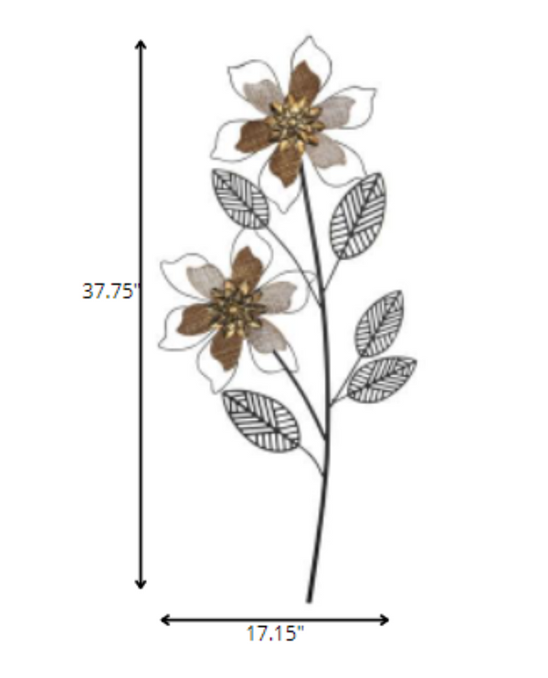 Homeroots 38" Circular Black Metal Wall Decor - Elegant Home Accent For Living Room & Entertainment Spaces  Metal 389271