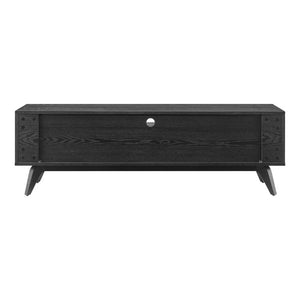 EuroStyle Lawrence Ash Veneer Media Stand with Soft Close Drawers and Cable Management 38930-BLK