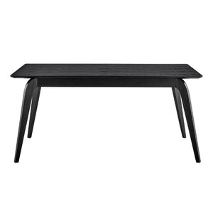 EuroStyle Lawrence Extendable Dining Table Solid Wood Butterfly Leaf Seats 8 FSC Certified Matte Black 38934-BLK