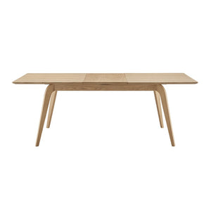 EuroStyle Lawrence Extendable Dining Table Solid Wood Butterfly Leaf Seats 8 FSC Certified Oak 38934-OAK
