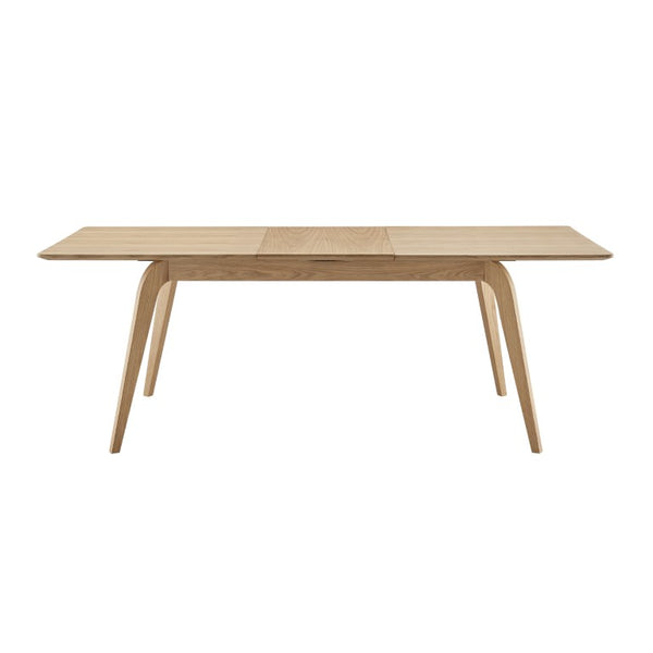 EuroStyle Lawrence Extendable Dining Table Solid Wood Butterfly Leaf Seats 8 FSC Certified Oak 38934-OAK
