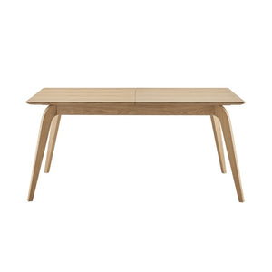 EuroStyle Lawrence Extendable Dining Table Solid Wood Butterfly Leaf Seats 8 FSC Certified Oak 38934-OAK