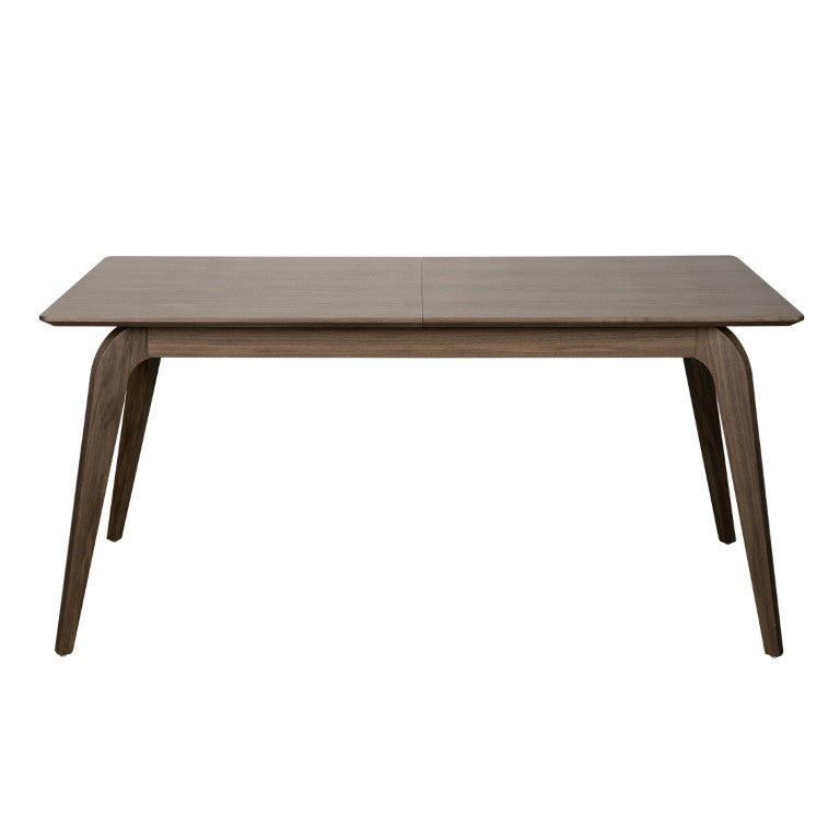 EuroStyle Lawrence Extendable Dining Table Solid Wood Butterfly Leaf Seats 8 FSC Certified Walnut 38934WAL