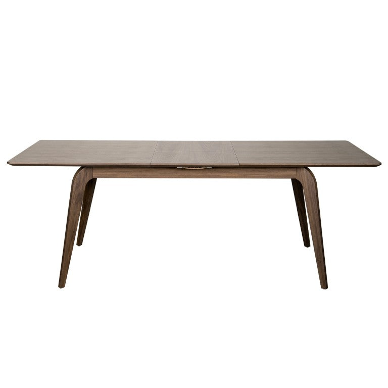 EuroStyle Lawrence Extendable Dining Table Solid Wood Butterfly Leaf Seats 8 FSC Certified Walnut 38934WAL