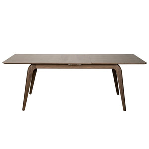EuroStyle Lawrence Extendable Dining Table Solid Wood Butterfly Leaf Seats 8 FSC Certified Walnut 38934WAL