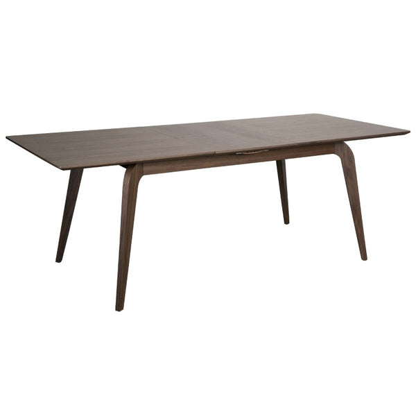 EuroStyle Lawrence Extendable Dining Table Solid Wood Butterfly Leaf Seats 8 FSC Certified Walnut 38934WAL
