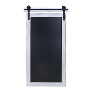 Homeroots Modern Farmhouse White Frame Chalkboard Wall Decor  Mdf 389351