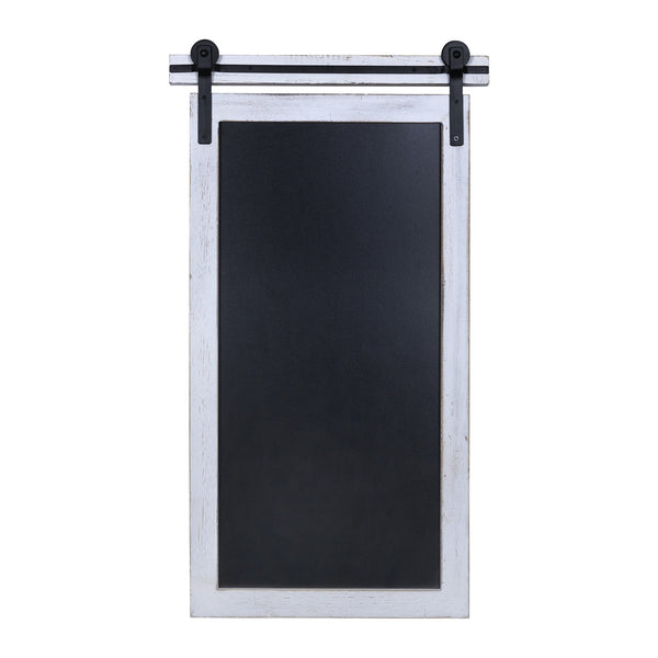 Homeroots Modern Farmhouse White Frame Chalkboard Wall Decor  Mdf 389351