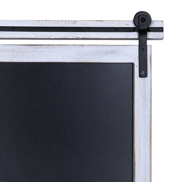 Homeroots Modern Farmhouse White Frame Chalkboard Wall Decor  Mdf 389351