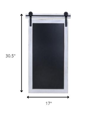 Homeroots Modern Farmhouse White Frame Chalkboard Wall Decor  Mdf 389351