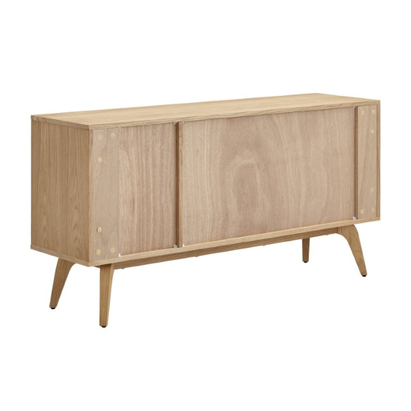 EuroStyle Lawrence Sideboard Solid Wood Legs Soft Close Drawers FSC Certified Dining Storage Oak 38936-OAK