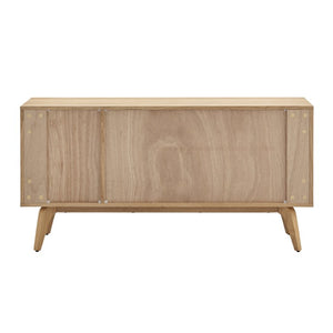 EuroStyle Lawrence Sideboard Solid Wood Legs Soft Close Drawers FSC Certified Dining Storage Oak 38936-OAK
