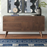 EuroStyle Lawrence 59" Sideboard American Walnut 38936WAL