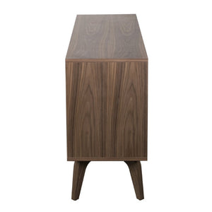EuroStyle Lawrence Sideboard Solid Wood Legs Soft Close Drawers FSC Certified Dining Storage Walnut 38936WAL