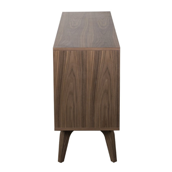 EuroStyle Lawrence Sideboard Solid Wood Legs Soft Close Drawers FSC Certified Dining Storage Walnut 38936WAL