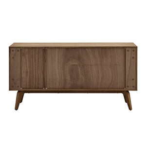 EuroStyle Lawrence Sideboard Solid Wood Legs Soft Close Drawers FSC Certified Dining Storage Walnut 38936WAL