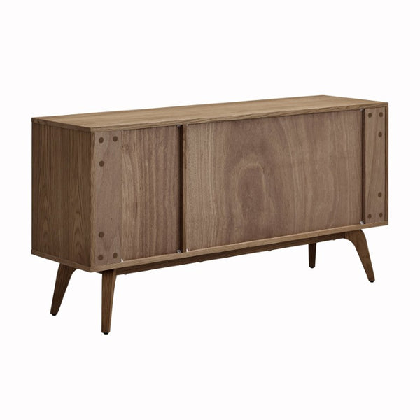 EuroStyle Lawrence Sideboard Solid Wood Legs Soft Close Drawers FSC Certified Dining Storage Walnut 38936WAL