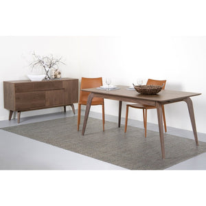 EuroStyle Lawrence Sideboard Solid Wood Legs Soft Close Drawers FSC Certified Dining Storage Walnut 38936WAL