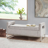 Madison Park Crawford Transitional Soft Close Storage Bench MP105-0614 Grey