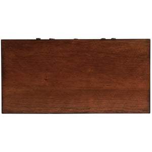 Homeroots 28" Brown Rubberwood Solid Manufactured Wood Secretary Desk With Three Drawers   389426