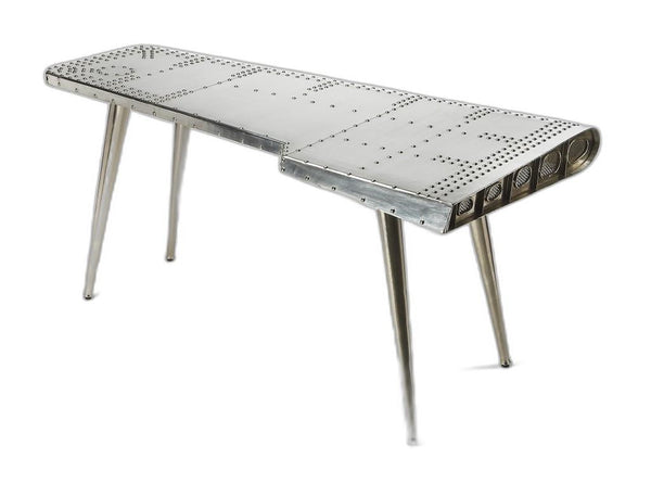 Homeroots 68" Silver Metal Writing Desk   389427